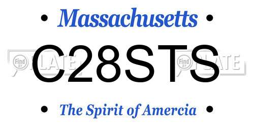 C28STS Massachusetts License Plate