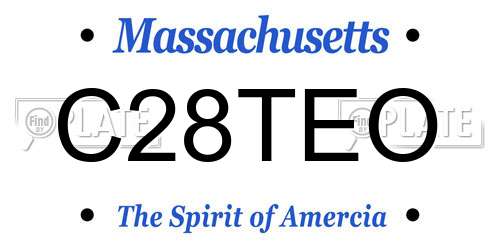 C28TEO Massachusetts License Plate