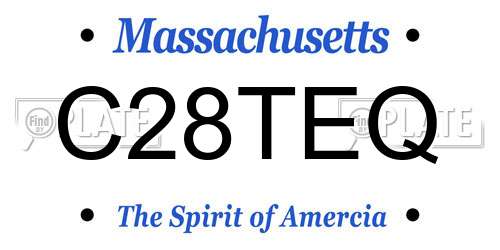 C28TEQ Massachusetts License Plate
