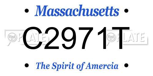 C2971T Massachusetts License Plate