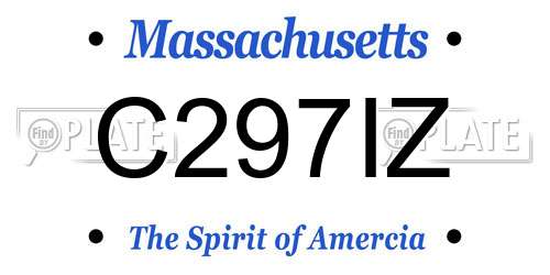 C297IZ Massachusetts License Plate
