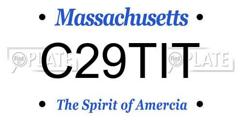 C29TIT Massachusetts License Plate