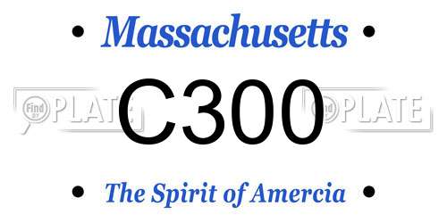 C300 Massachusetts License Plate