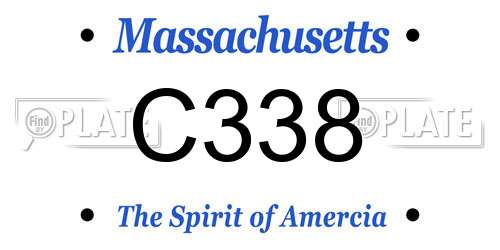 C338 Massachusetts License Plate