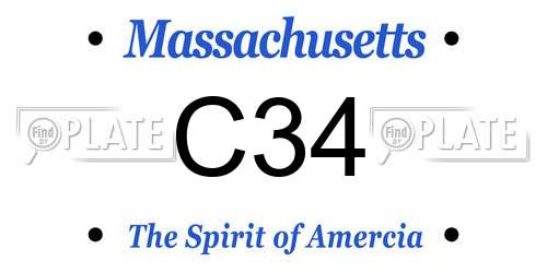 C34 Massachusetts License Plate