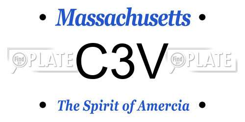 C3V Massachusetts License Plate