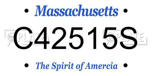 C42515S Massachusetts License Plate