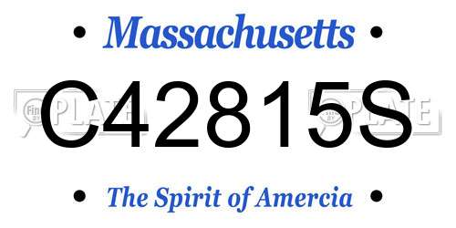 C42815S Massachusetts License Plate