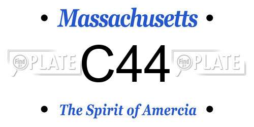 C44 Massachusetts License Plate