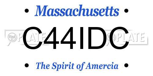 C44IDC Massachusetts License Plate