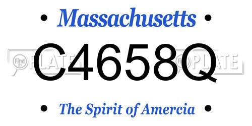 C4658Q Massachusetts License Plate