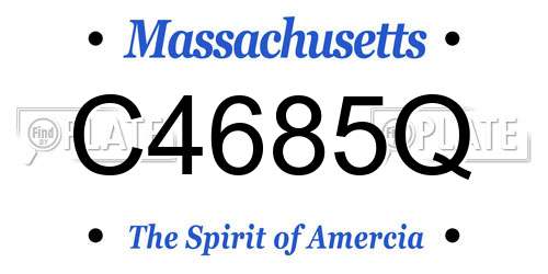 C4685Q Massachusetts License Plate
