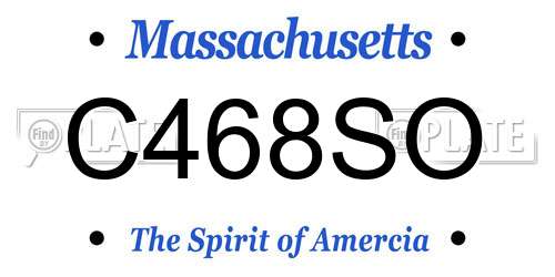 C468SO Massachusetts License Plate