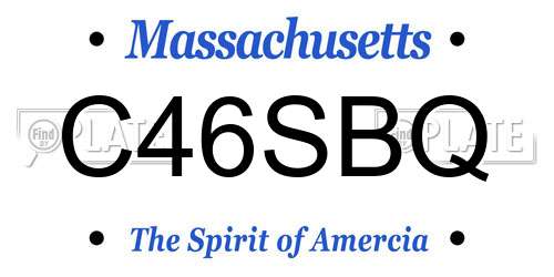 C46SBQ Massachusetts License Plate