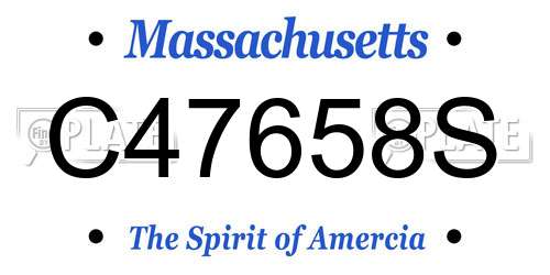 C47658S Massachusetts License Plate