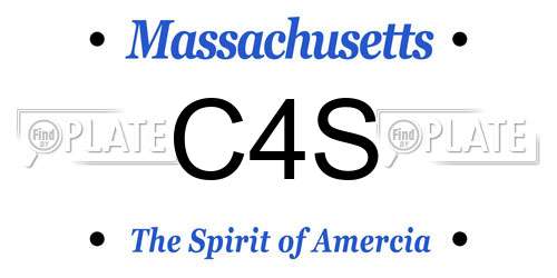 C4S Massachusetts License Plate