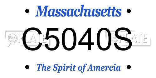 C5040S Massachusetts License Plate