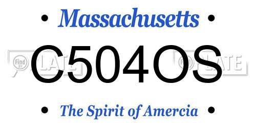 C504OS Massachusetts License Plate