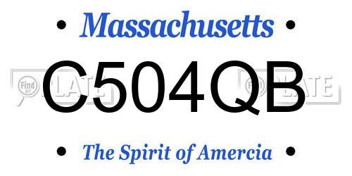 C504QB Massachusetts License Plate