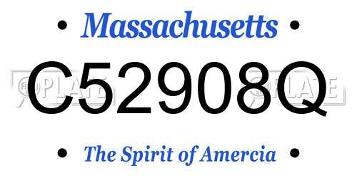 C52908Q Massachusetts License Plate