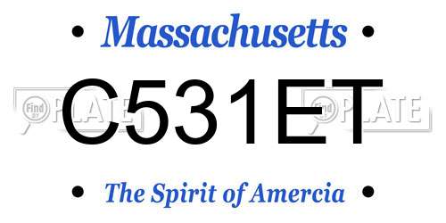 C531ET Massachusetts License Plate