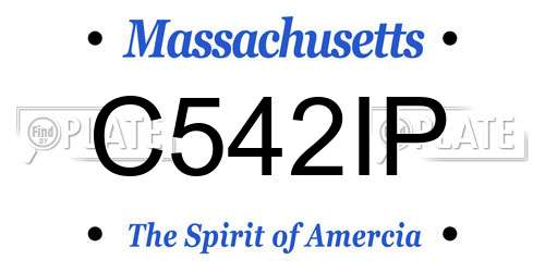 C542IP Massachusetts License Plate