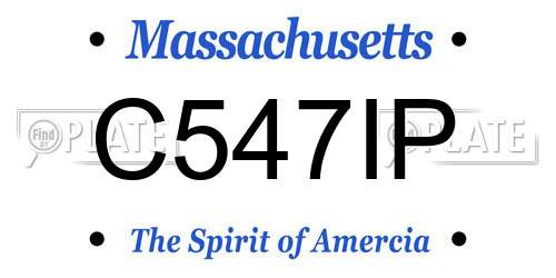 C547IP Massachusetts License Plate