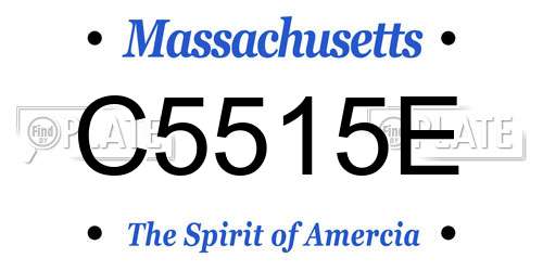 C5515E Massachusetts License Plate