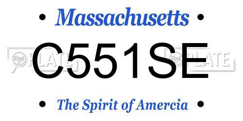 C551SE Massachusetts License Plate