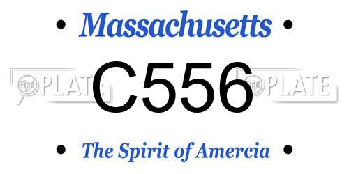 C556 Massachusetts License Plate