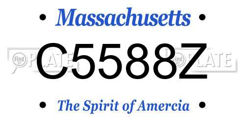 C5588Z Massachusetts License Plate