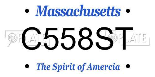 C558ST Massachusetts License Plate