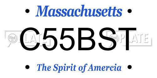 C55BST Massachusetts License Plate