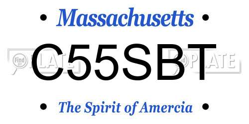 C55SBT Massachusetts License Plate