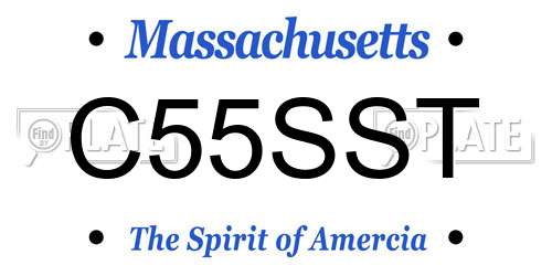 C55SST Massachusetts License Plate