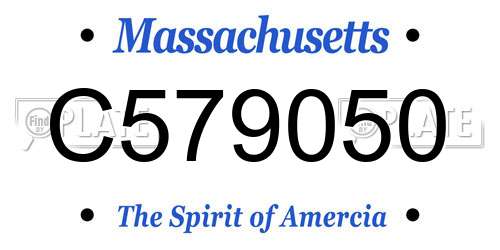 C579050 Massachusetts License Plate