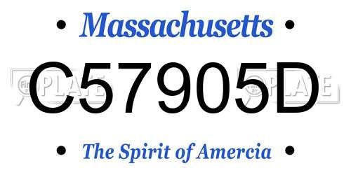 C57905D Massachusetts License Plate