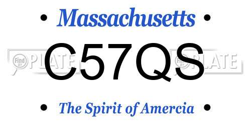 C57QS Massachusetts License Plate