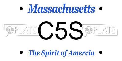 C5S Massachusetts License Plate