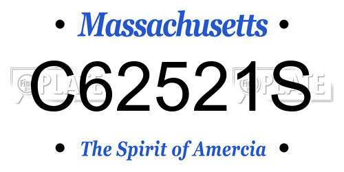 C62521S Massachusetts License Plate