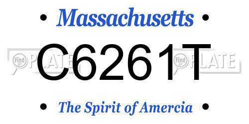 C6261T Massachusetts License Plate