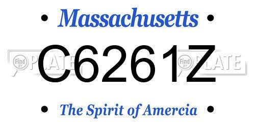 C6261Z Massachusetts License Plate