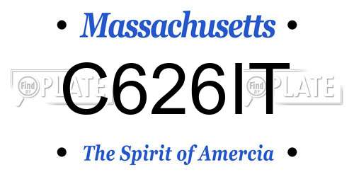 C626IT Massachusetts License Plate