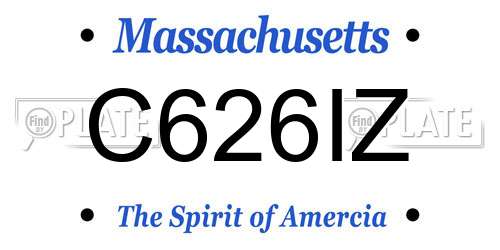 C626IZ Massachusetts License Plate