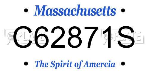 C62871S Massachusetts License Plate