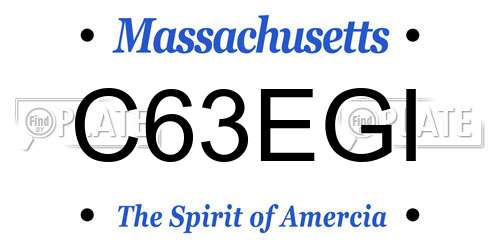 C63EGI Massachusetts License Plate