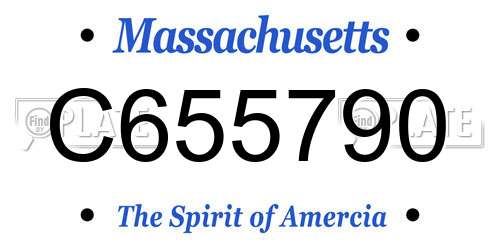 C655790 Massachusetts License Plate