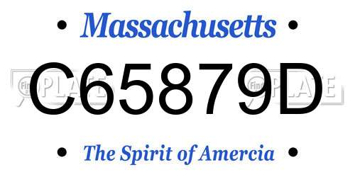 C65879D Massachusetts License Plate