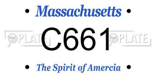C661 Massachusetts License Plate