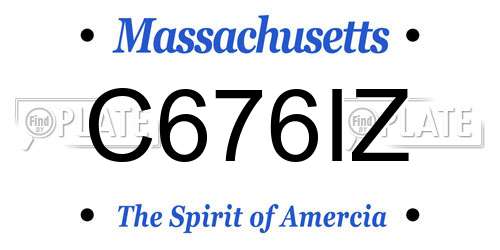 C676IZ Massachusetts License Plate